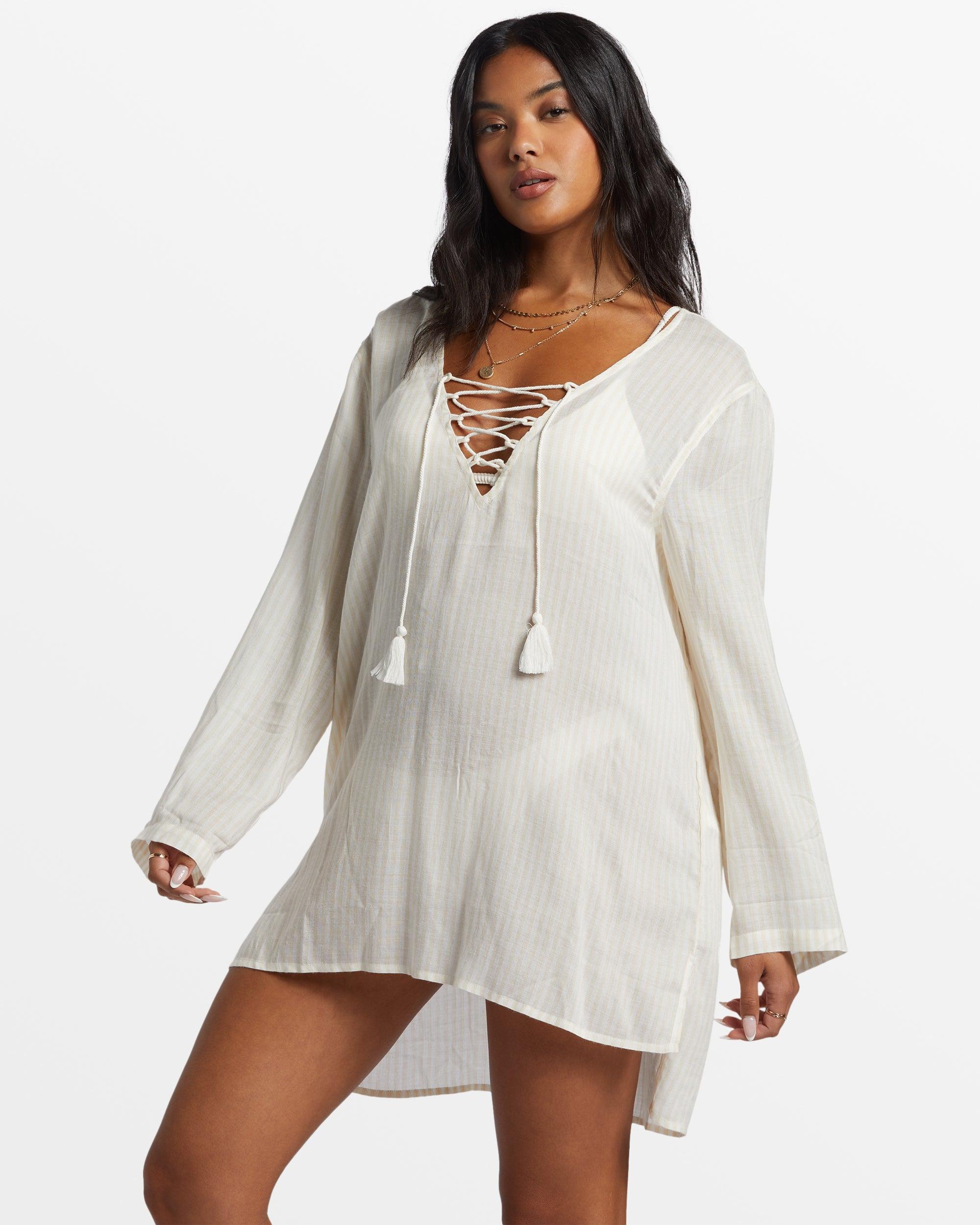 Blue Skies Beach Cover-Up - Salt Crystal Female Product Image