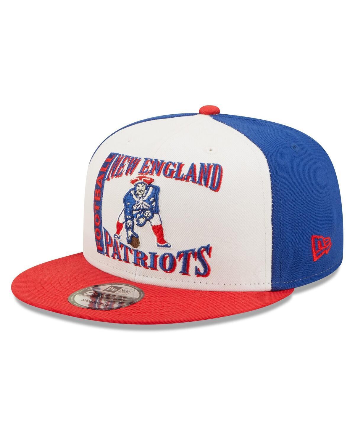 Mens New Era /Red New England Patriots Retro Sport 9FIFTY Snapback Hat Product Image