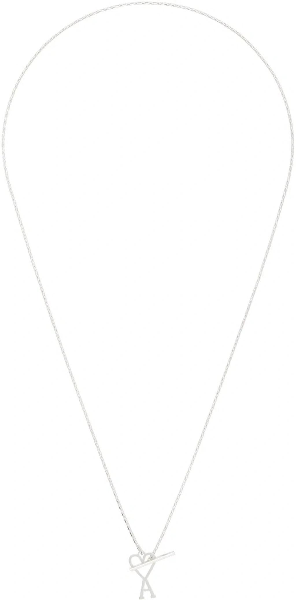 AMI ALEXANDRE MATTIUSSI Silver Ami De Cœur Chain Necklace In Silver/900 Product Image