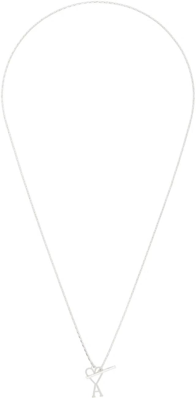 AMI ALEXANDRE MATTIUSSI Silver Ami De Cœur Chain Necklace In Silver/900 Product Image