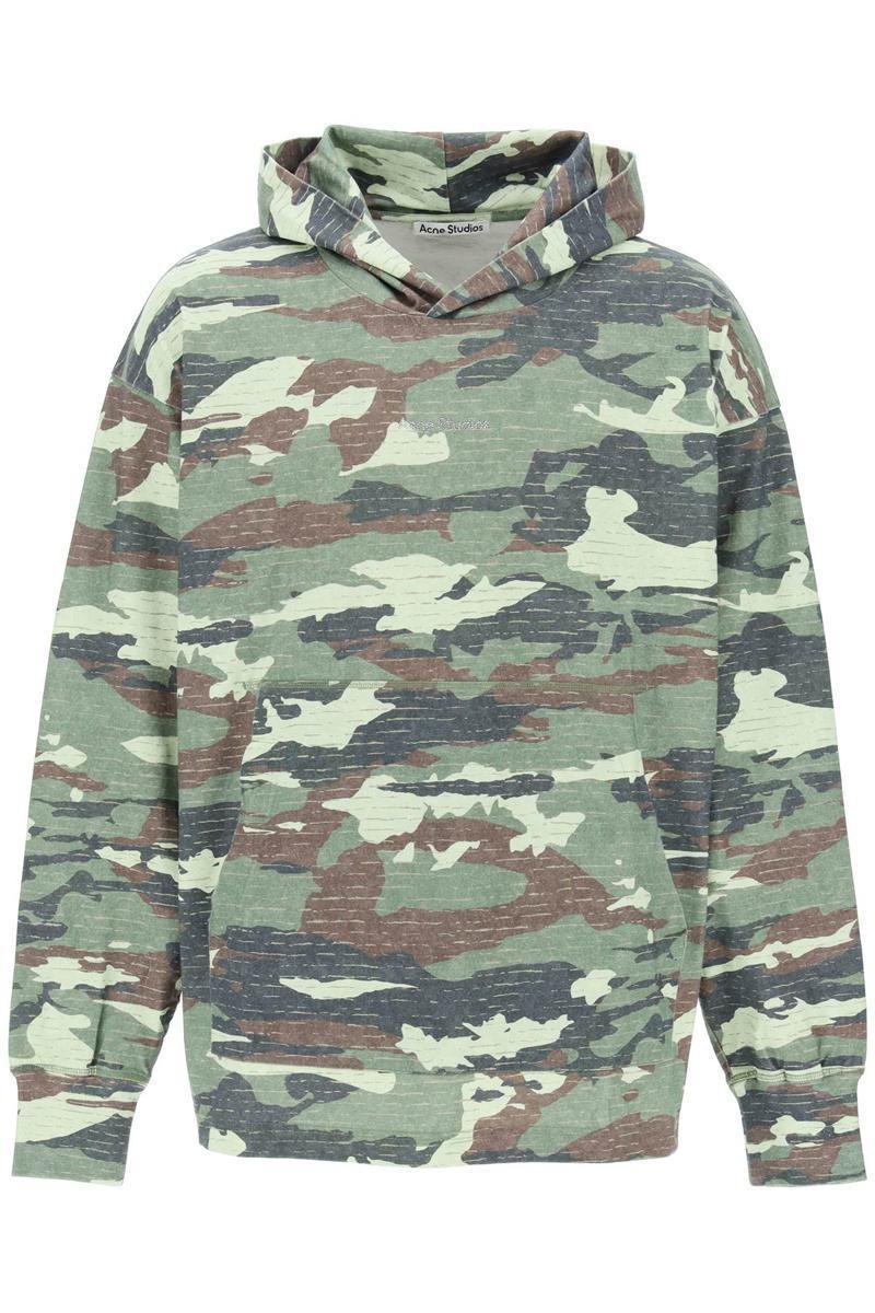 ACNE STUDIOS Green Camo Hoodie Product Image