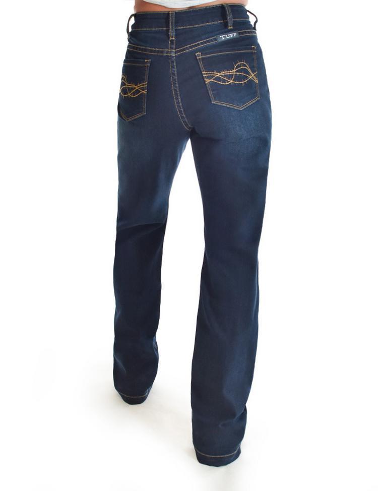 Cowgirl Tuff® Ladies' Indigo Classic HR Bootcut Jeans product image