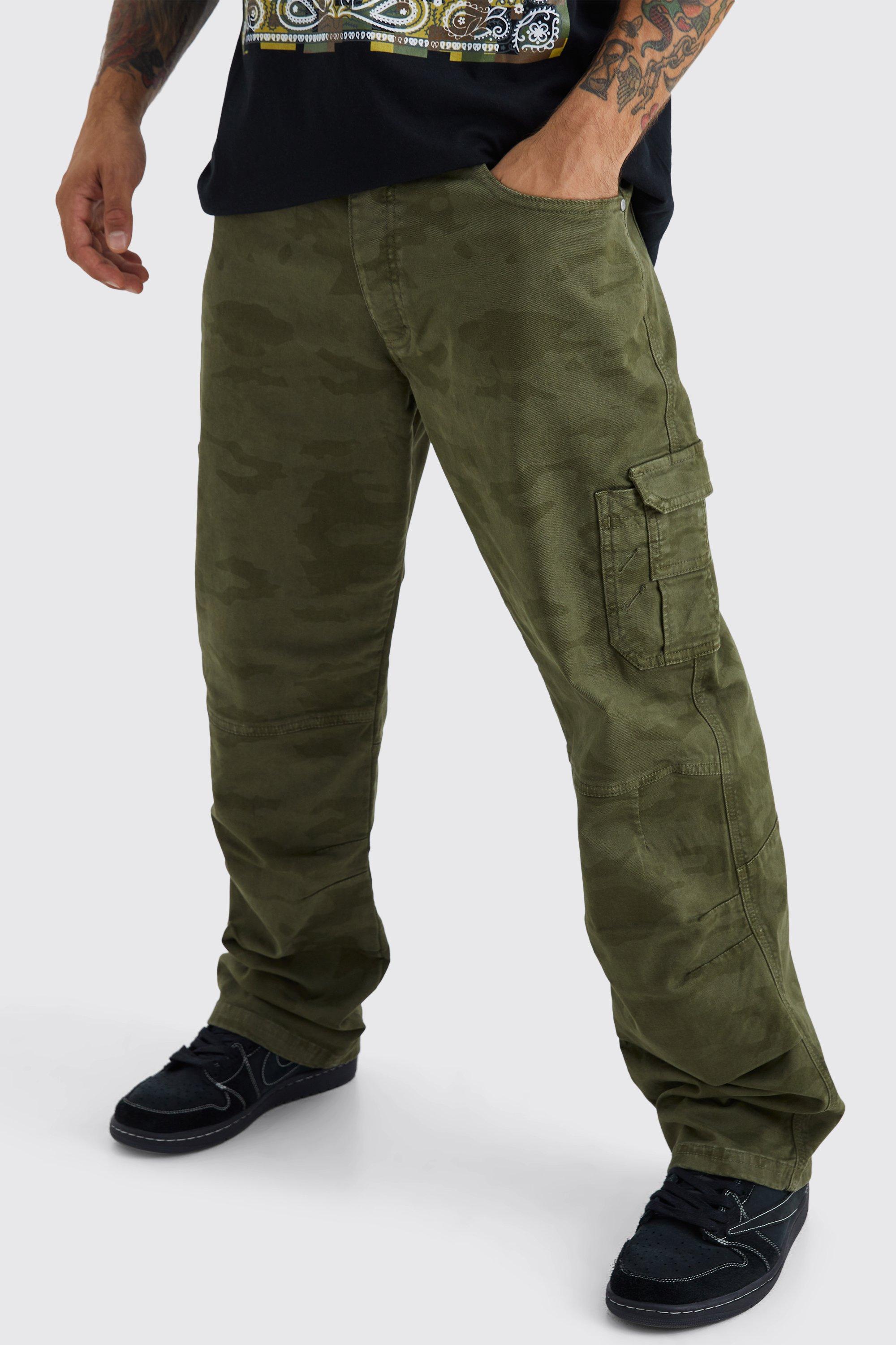 Relaxed Carpenter Camo Cargo Pants | boohooMAN USA Product Image