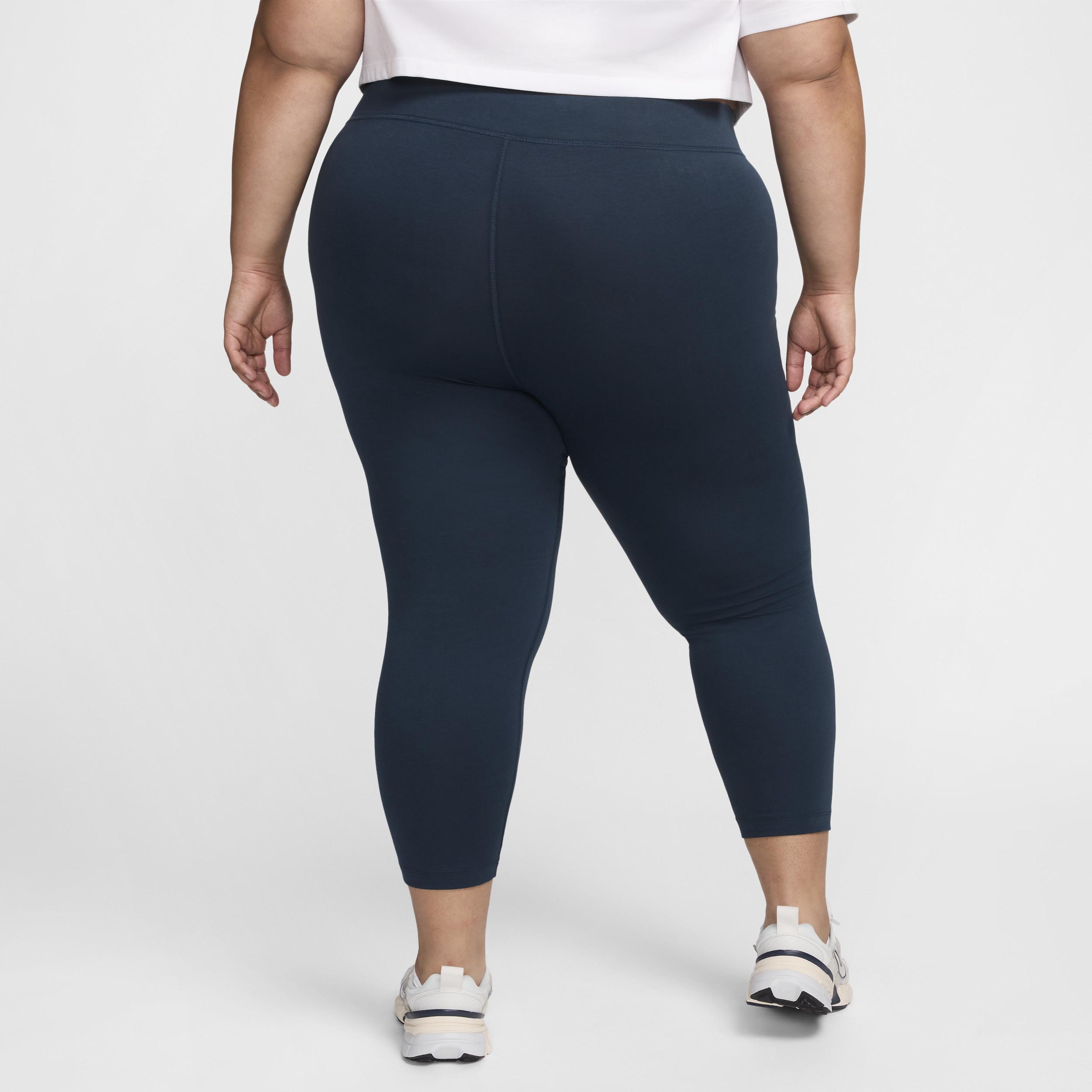 Plus Size Nike Sportswear Classics High Waisted 7/8 Leggings, Womens Armory Blue Product Image