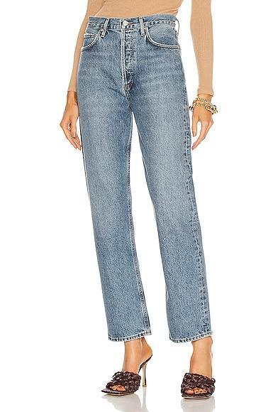 AGOLDE Womens 90s Pinch High Waist Straight Leg Organic Cotton Jeans Product Image