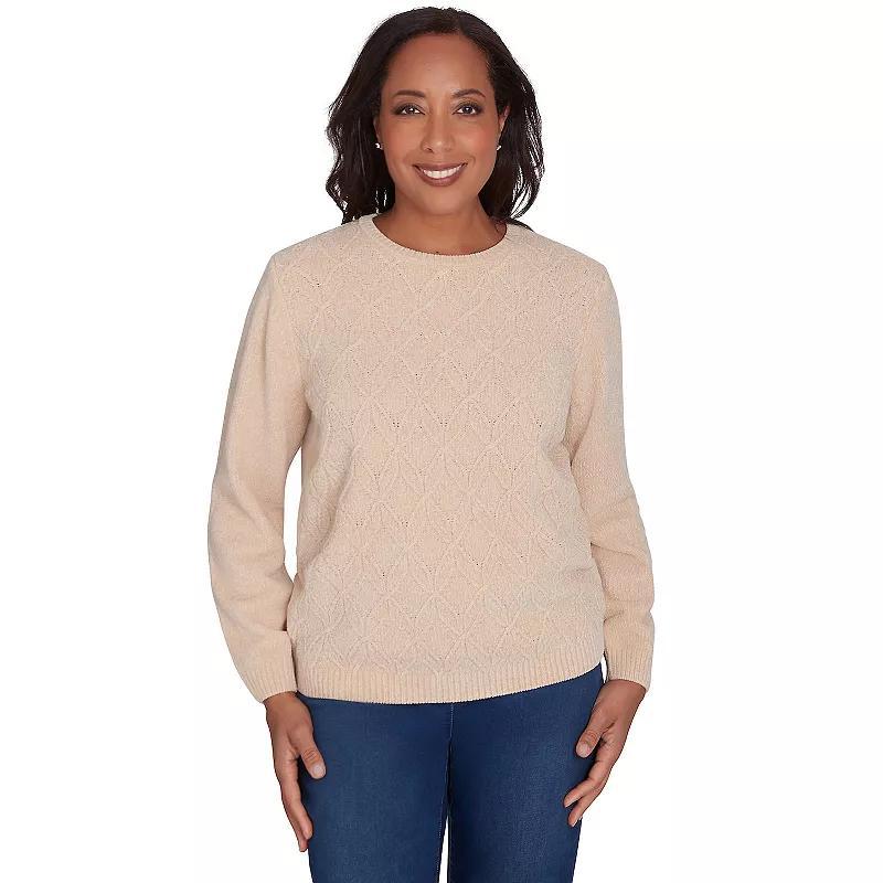 Petite Alfred Dunner Classic Chenille Pullover Sweater, Womens Product Image