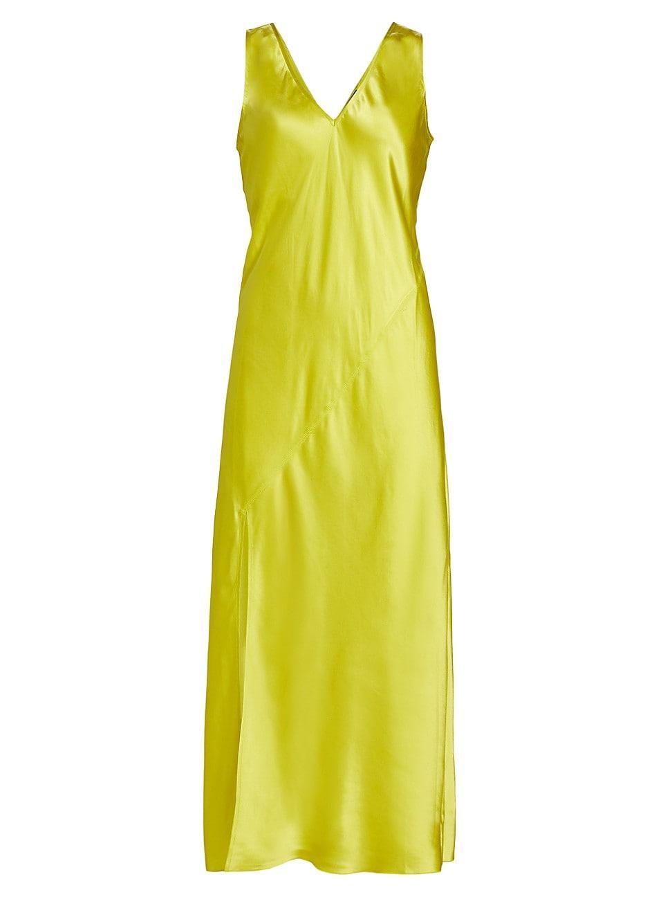 Silk Charmeuse Bias Sleeveless Midi Dress Product Image