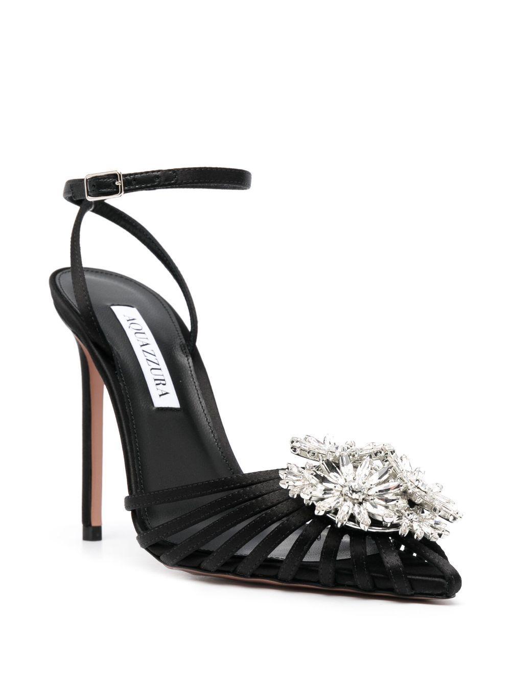 AQUAZZURA Crystal Margarita Embellished Pumps In Black Product Image