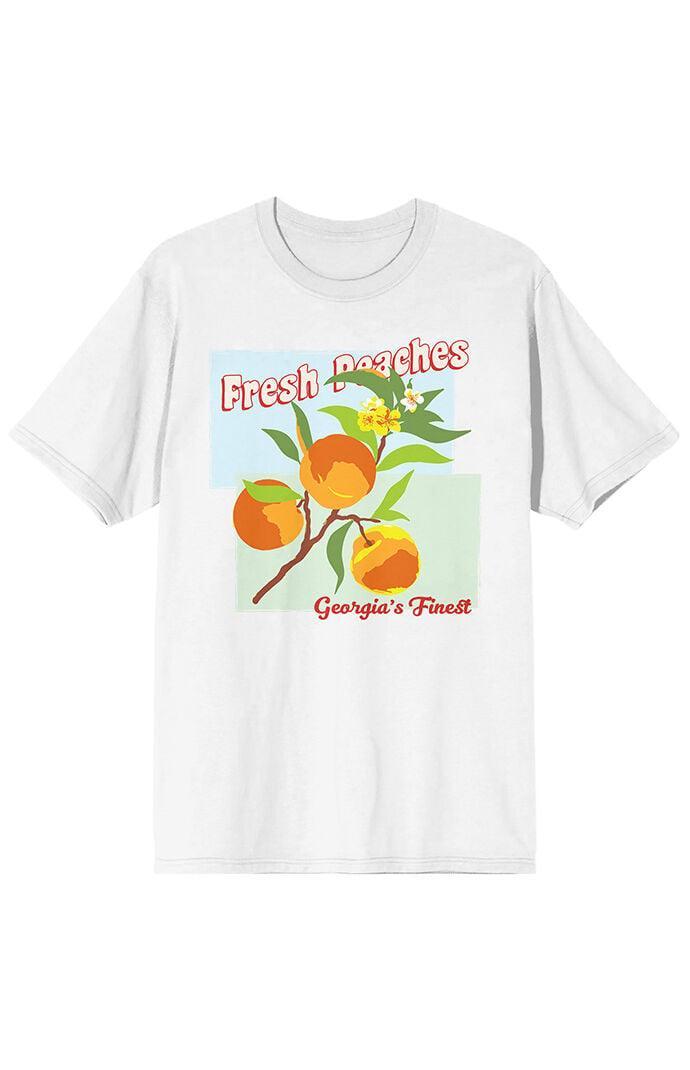 PacSun Mens Natural World Fresh Peach T-Shirt - Whiteedium Product Image