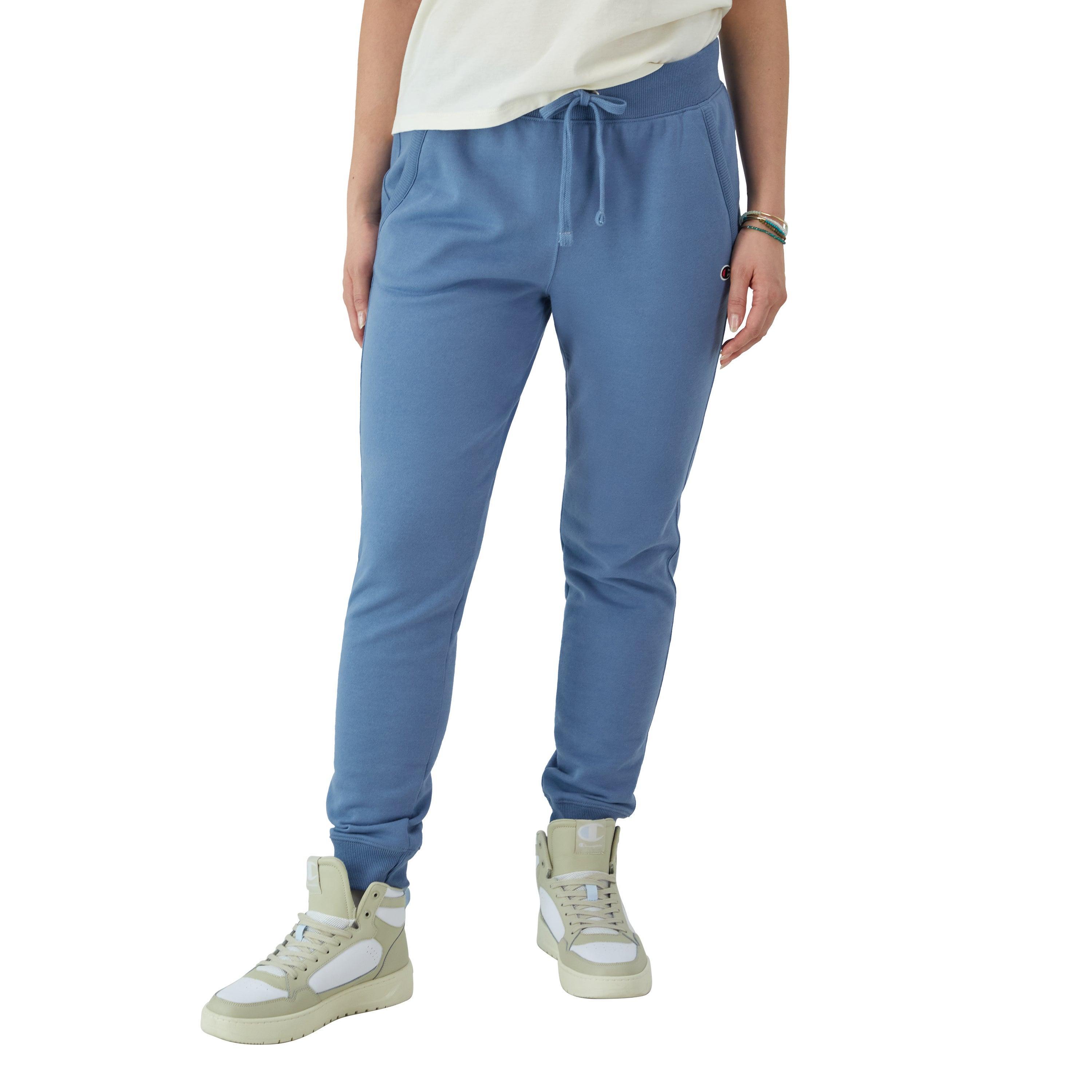 Womens Champion Powerblend Joggers, 29 Plaster Blue XS Product Image