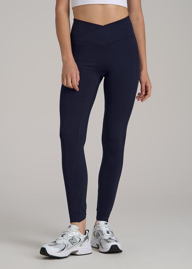 Balance Cross Over Leggings for Tall Women in Dark Navy Product Image