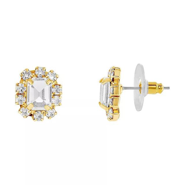 Emberly Gold Tone Crystal Cluster Stud Earrings, Womens, Yellow Gold Tone Product Image