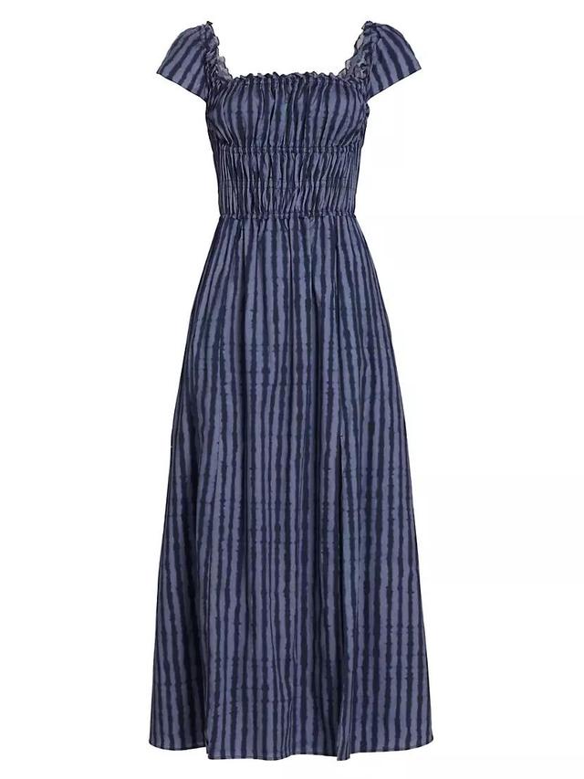 Lily Cotton-Blend Stripe Midi-Dress Product Image