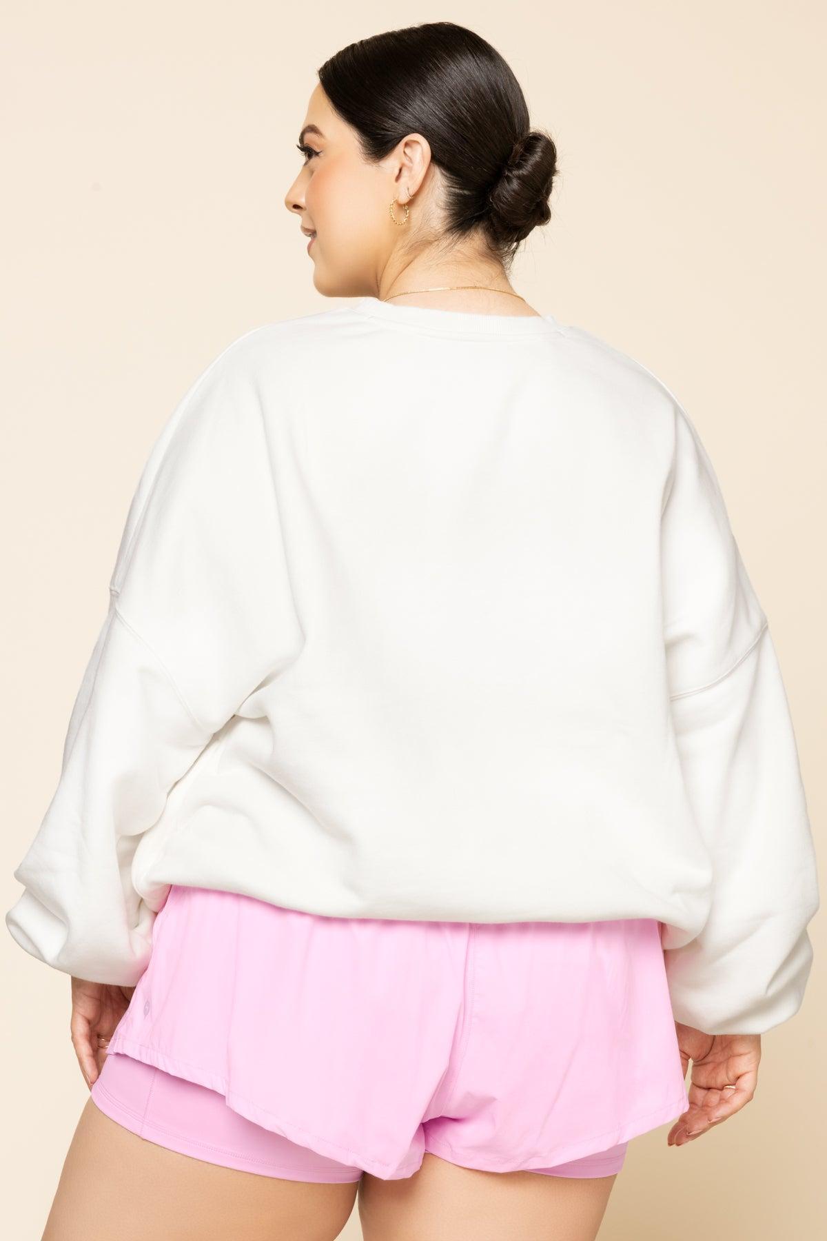 POPFLEX® Cloud Crewneck Sweater - White Product Image