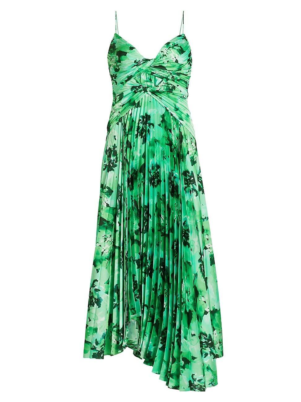 Womens Lancashire Pleated Floral Midi-Dress Product Image