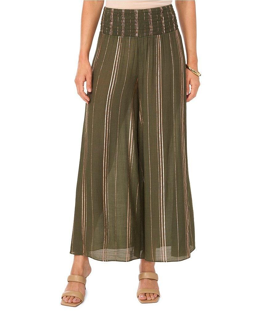 Vince Camuto Metallic Wide Leg Pull-On Pants Product Image