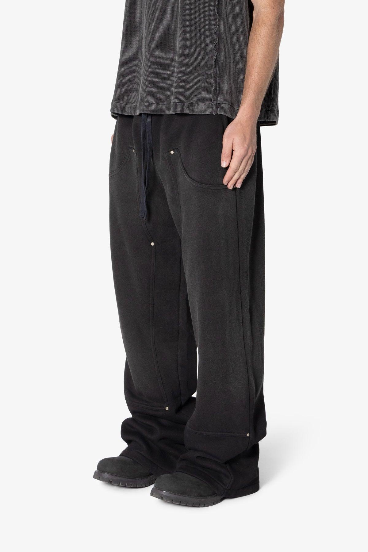 West Double Knee Sweatpants - Washed Black Product Image