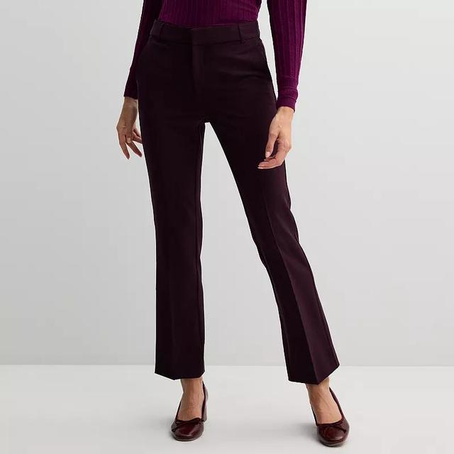 Womens Nine West Barely Bootcut Pant Black Wine Product Image