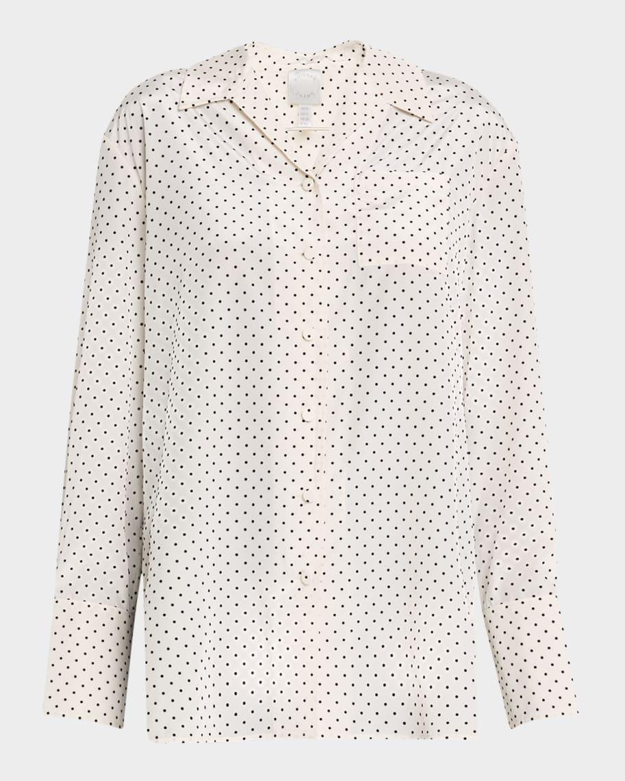 Thelma Polka-Dot Button-Down Shirt Product Image