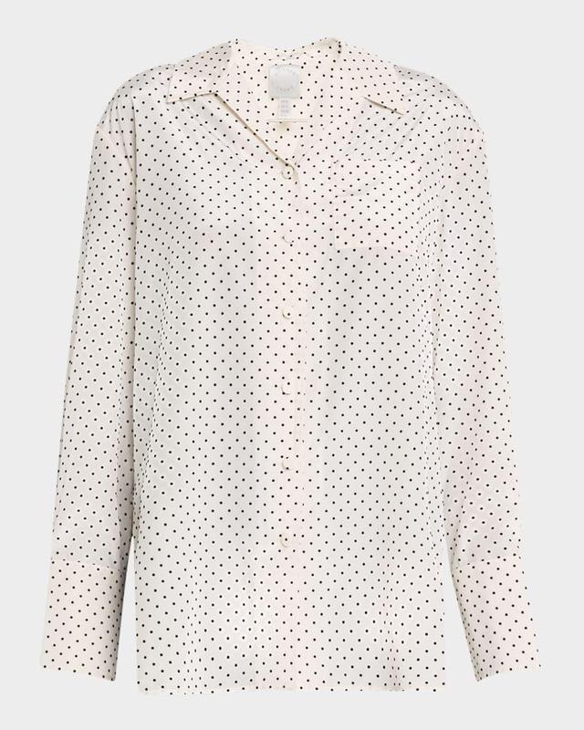 Thelma Polka-Dot Button-Down Shirt Product Image