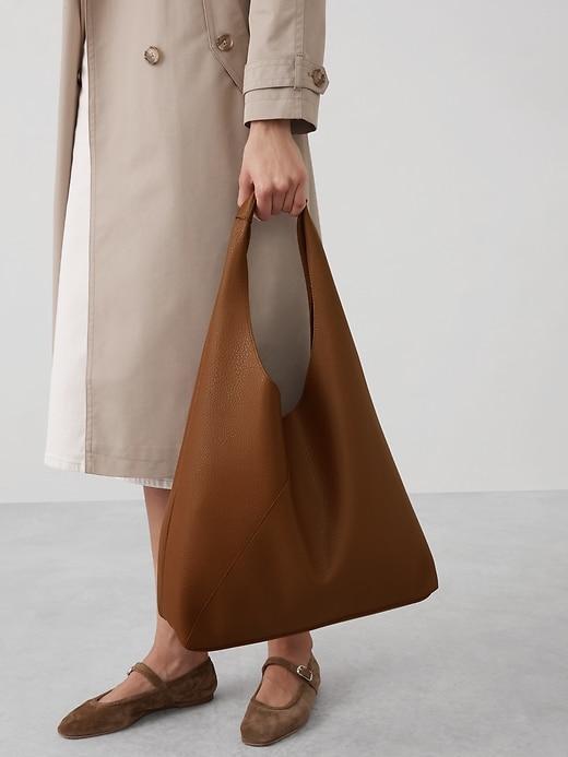 Vegan Leather Slouchy Tote Product Image