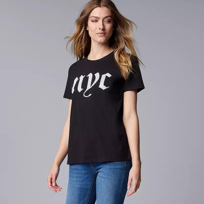 Womens Simply Vera Vera Wang Relaxed Graphic Tee product image