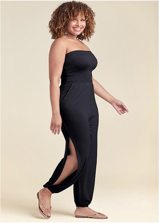 Smocked Side Slit Jumpsuit Product Image