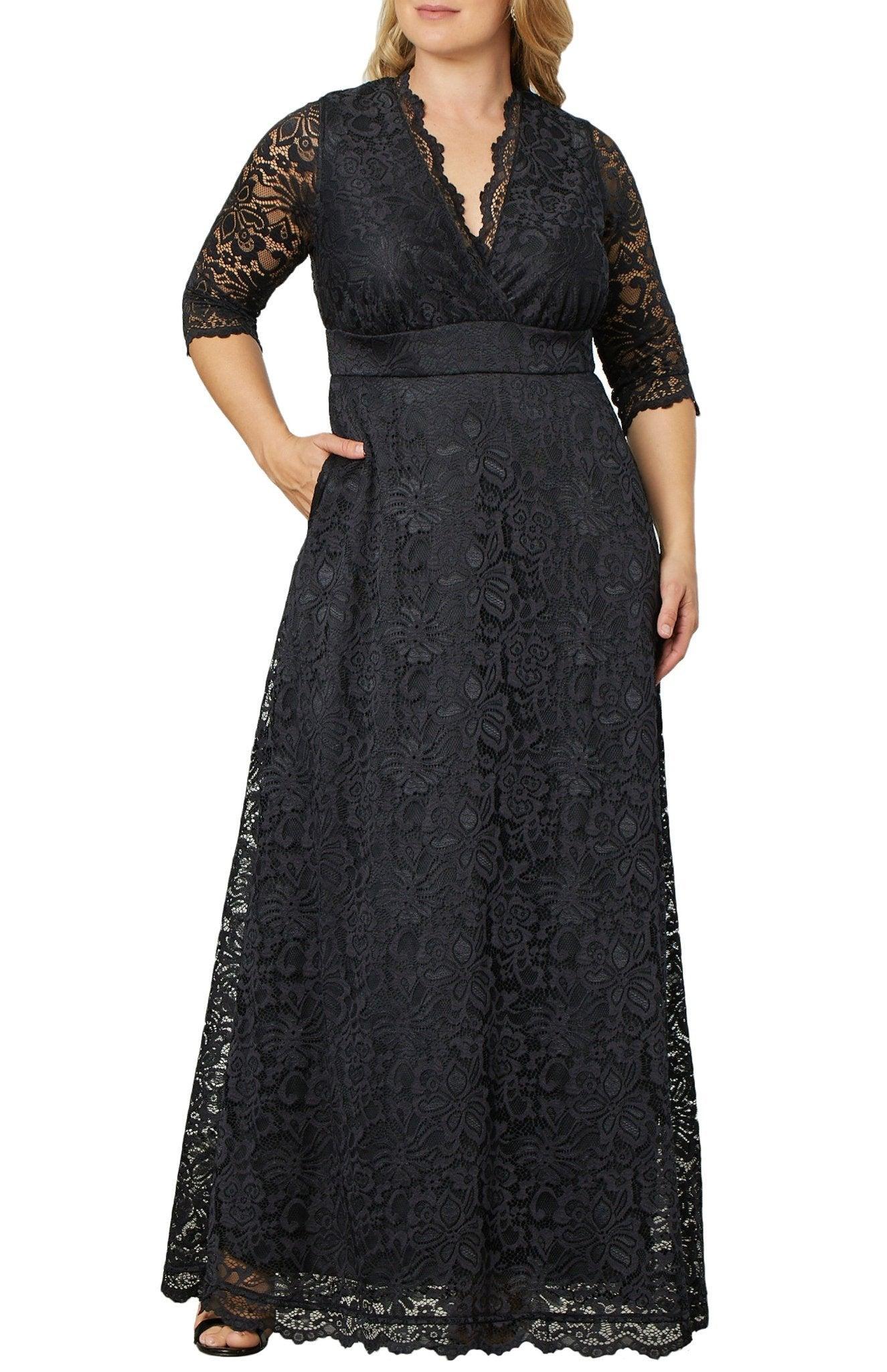 Maria Lace Evening Gown - Plus Product Image