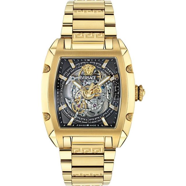 VERSACE Dominus Bracelet Watch, 42mm In Ip Yellow Gold Product Image