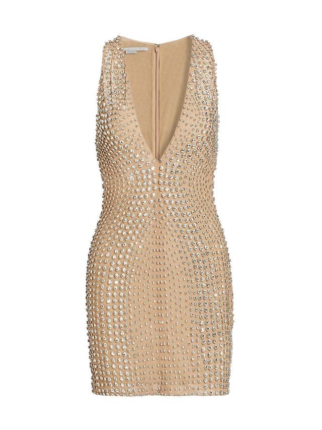 Womens Crystal Embellished Minidress Product Image