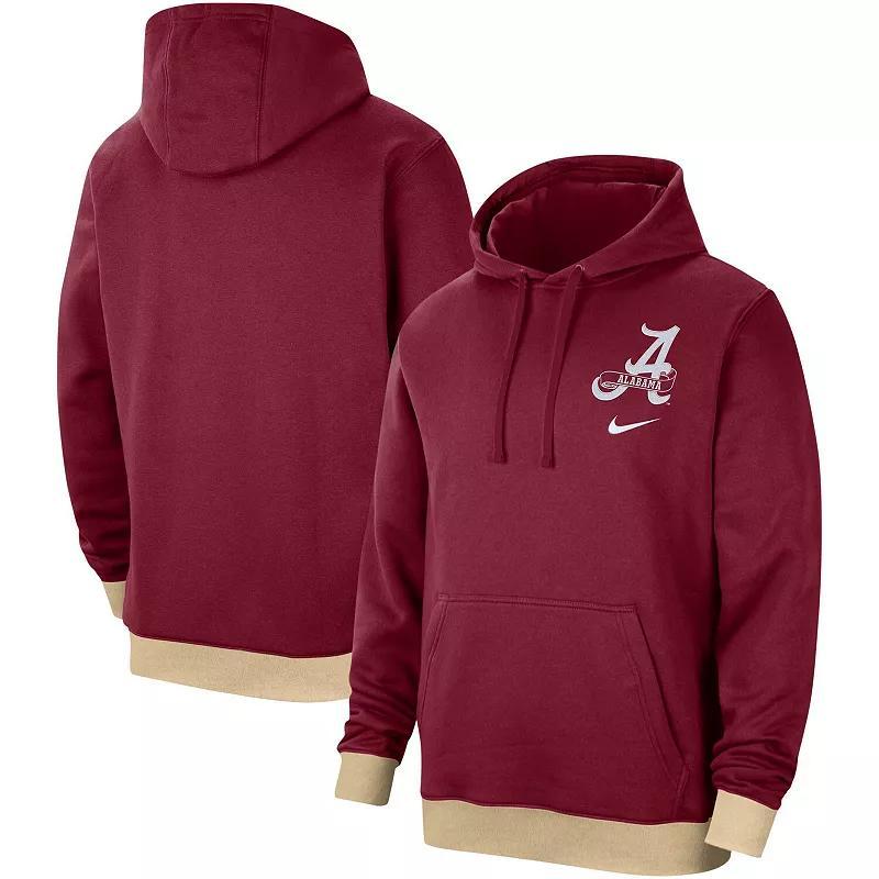 NIKE Men's  Crimson Alabama Crimson Tide Campus Retro Fleece Pullover Hoodie Product Image