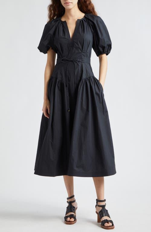 Ulla Johnson Carina Puff Sleeve Cotton Midi Dress Product Image