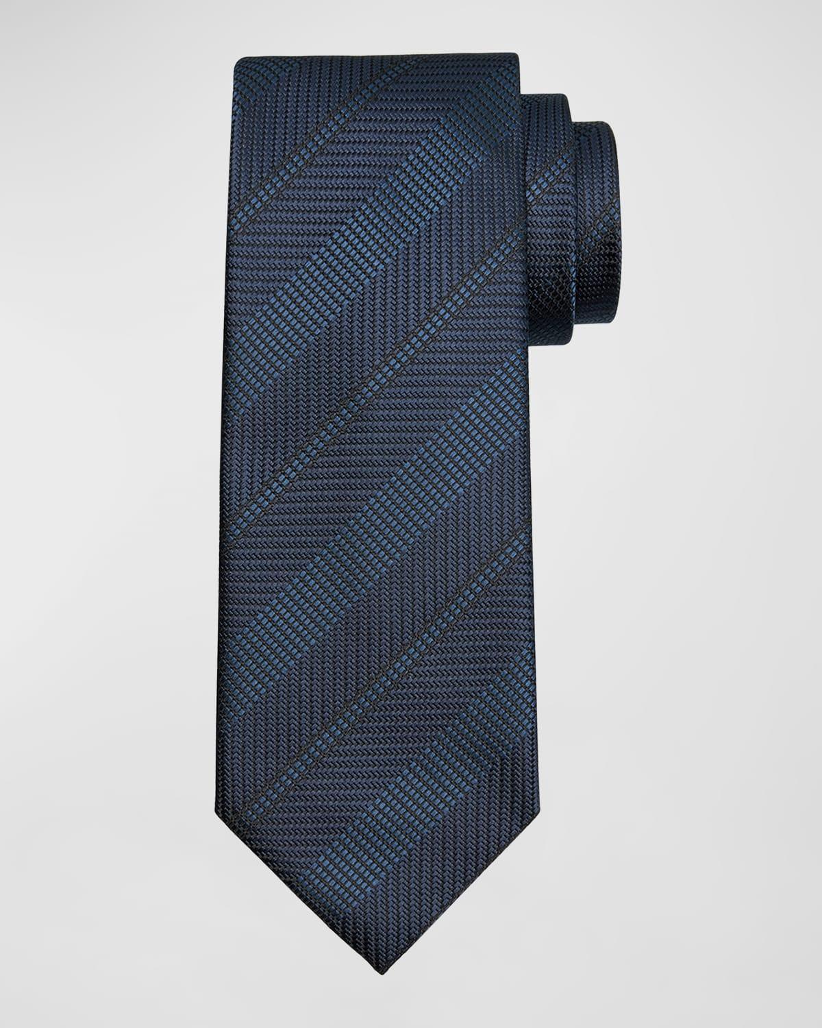 Mens Silk Jacquard Stripe Tie Product Image