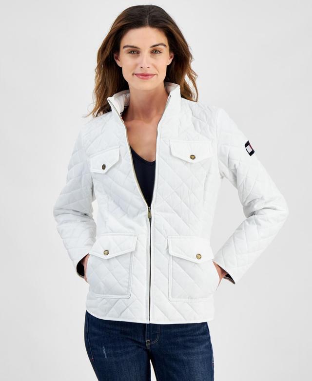 Tommy Hilfiger Womens Quilted Zip-Up Jacket Product Image