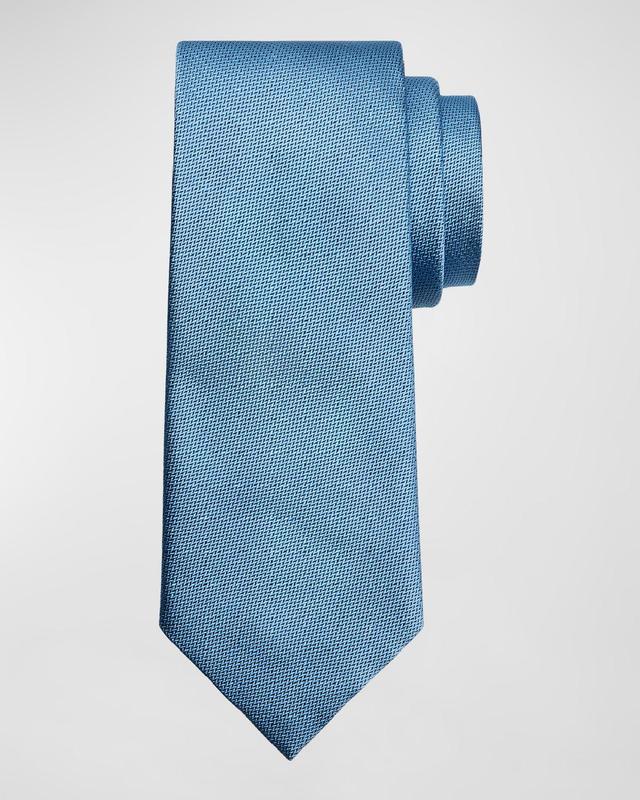 Mens Micro-Chevron Silk Tie Product Image