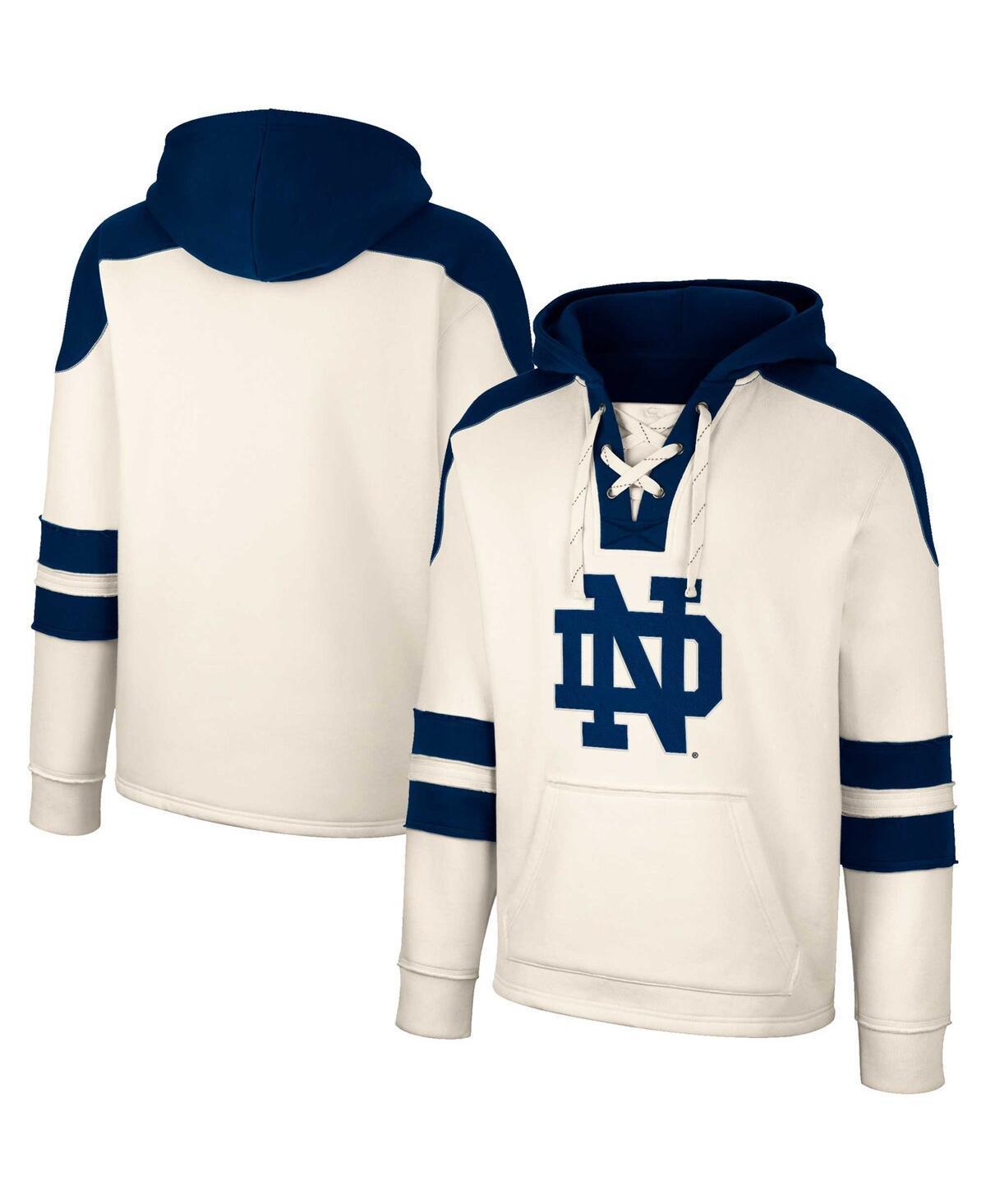 Mens Colosseum Cream Notre Dame Fighting Irish Lace-Up 4.0 Vintage-Inspired Pullover Hoodie Product Image