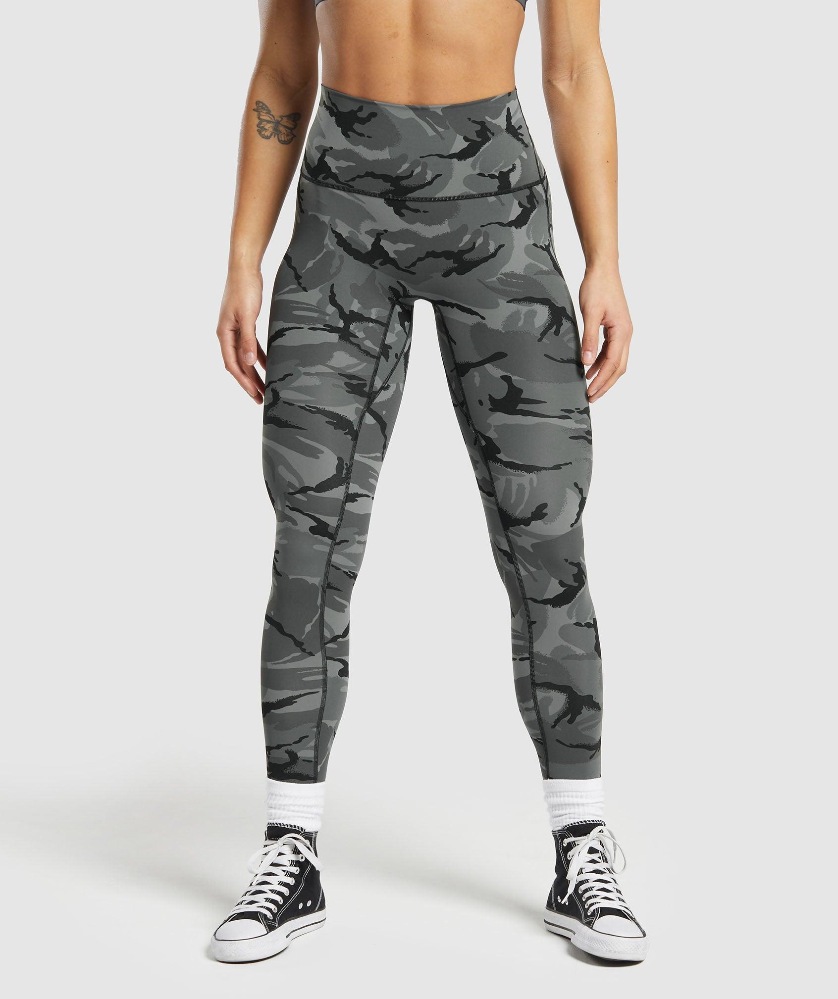 Gymshark Legacy Printed Regular Leggings - Pitch Grey Female product image