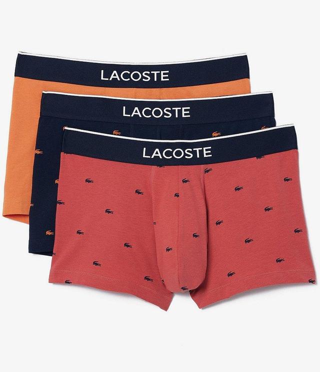 Lacoste Branded Waist 3#double; Inseam Trunks 3-Pack Product Image