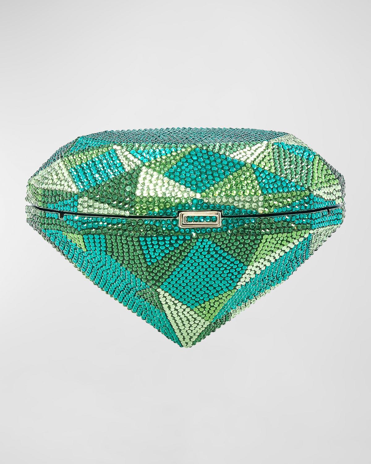 Judith Leiber Couture Emerald Diamond Crystal Minaudiere - Size: female Product Image