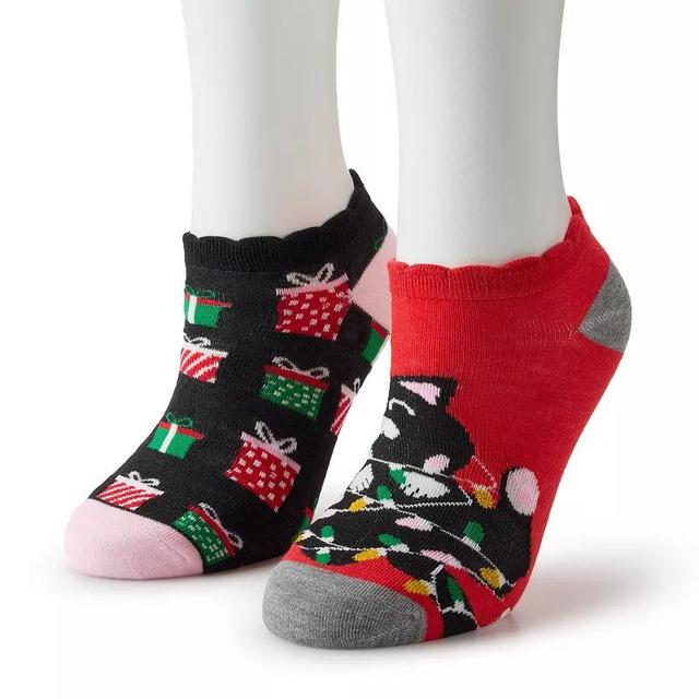 Womens 2-Pack Christmas Novelty Low-Cut Socks Product Image