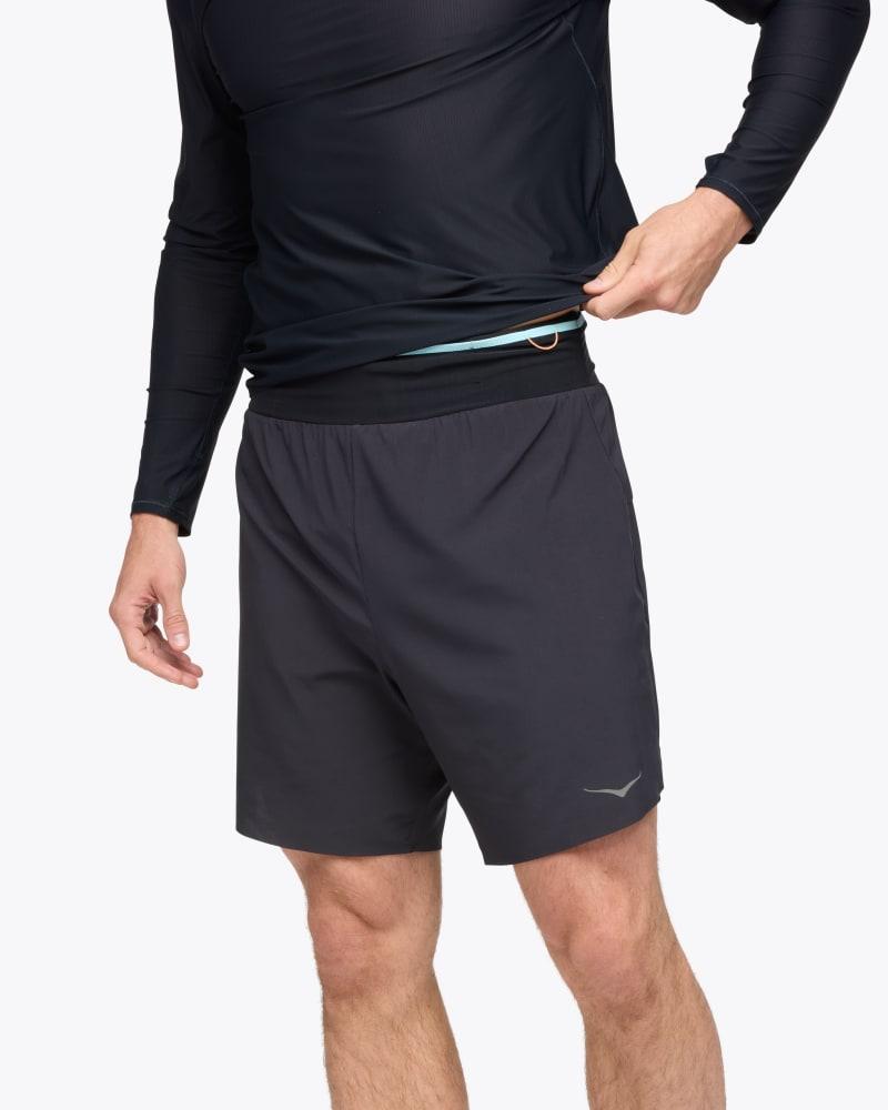 HOKA Mens Skyglide Short in Black, Size Medium Product Image