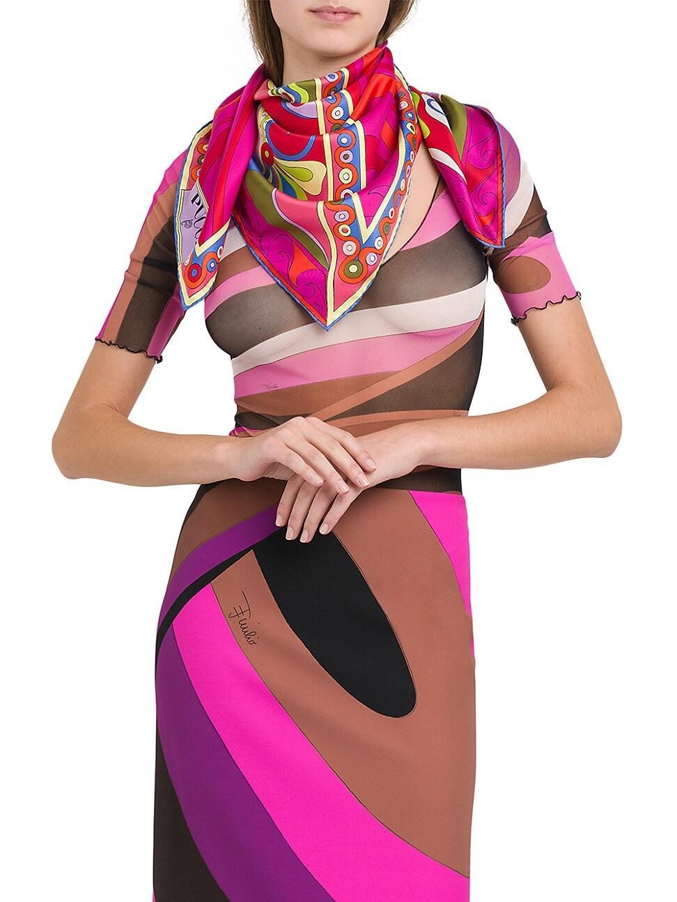 Womens Parade Silk Twill Foulard Scarf Product Image