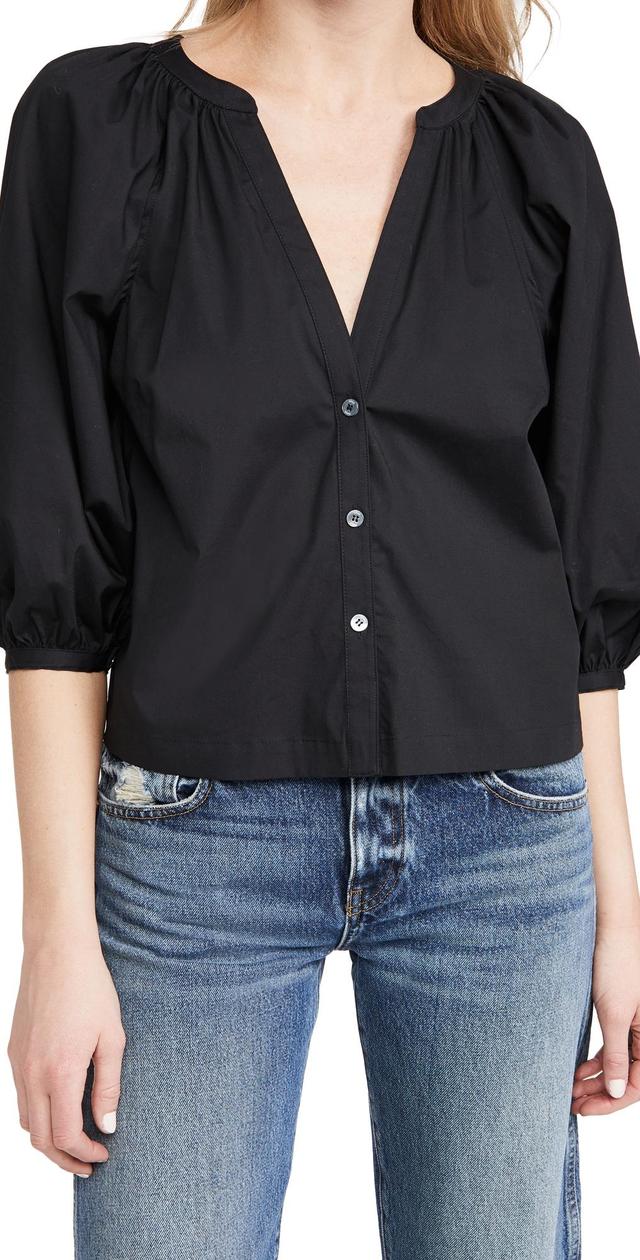 Womens Dill Poplin Top Product Image