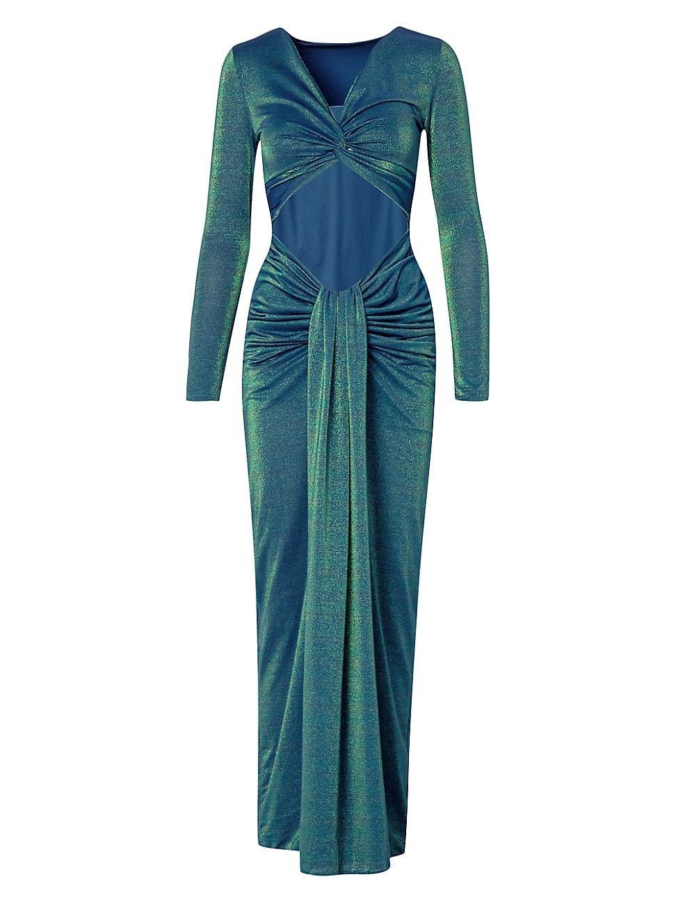 Womens Sarakiniko Fiore Draped Maxi Dress Product Image