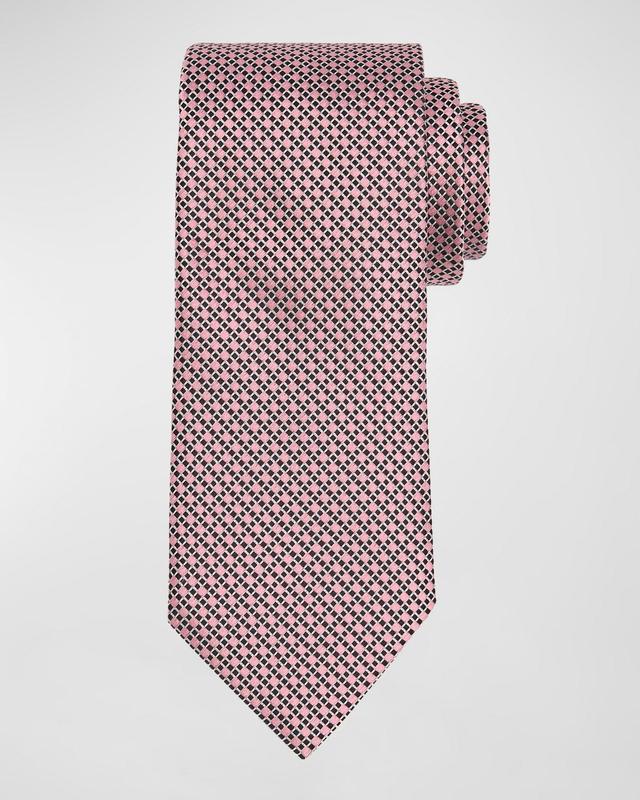 Men's Micro-Lattice Silk Tie Product Image