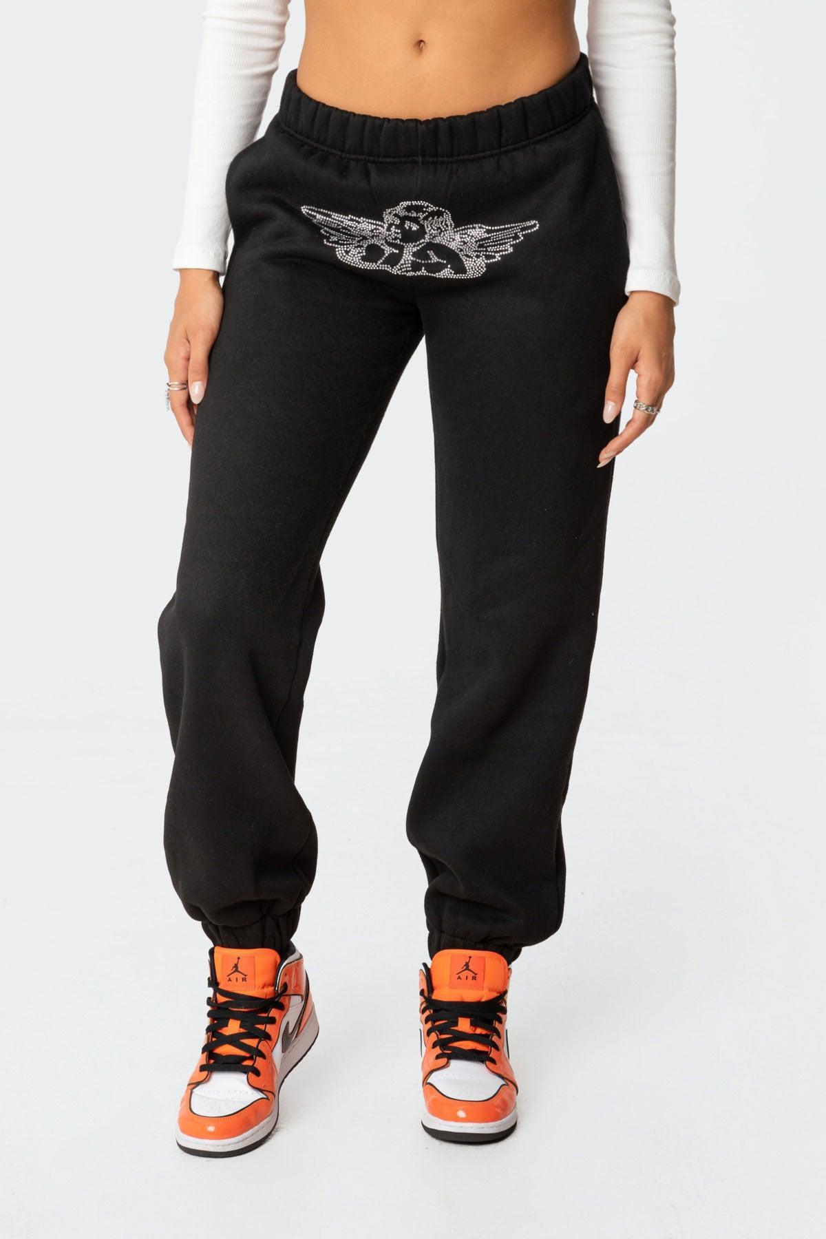 Angie Rhinestone Sweatpants Product Image