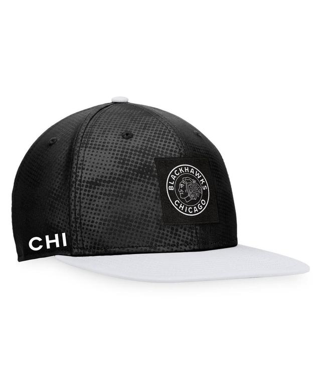 Men's Fanatics Branded Black/White Chicago Blackhawks Authentic Pro Alternate Logo Snapback Hat Product Image