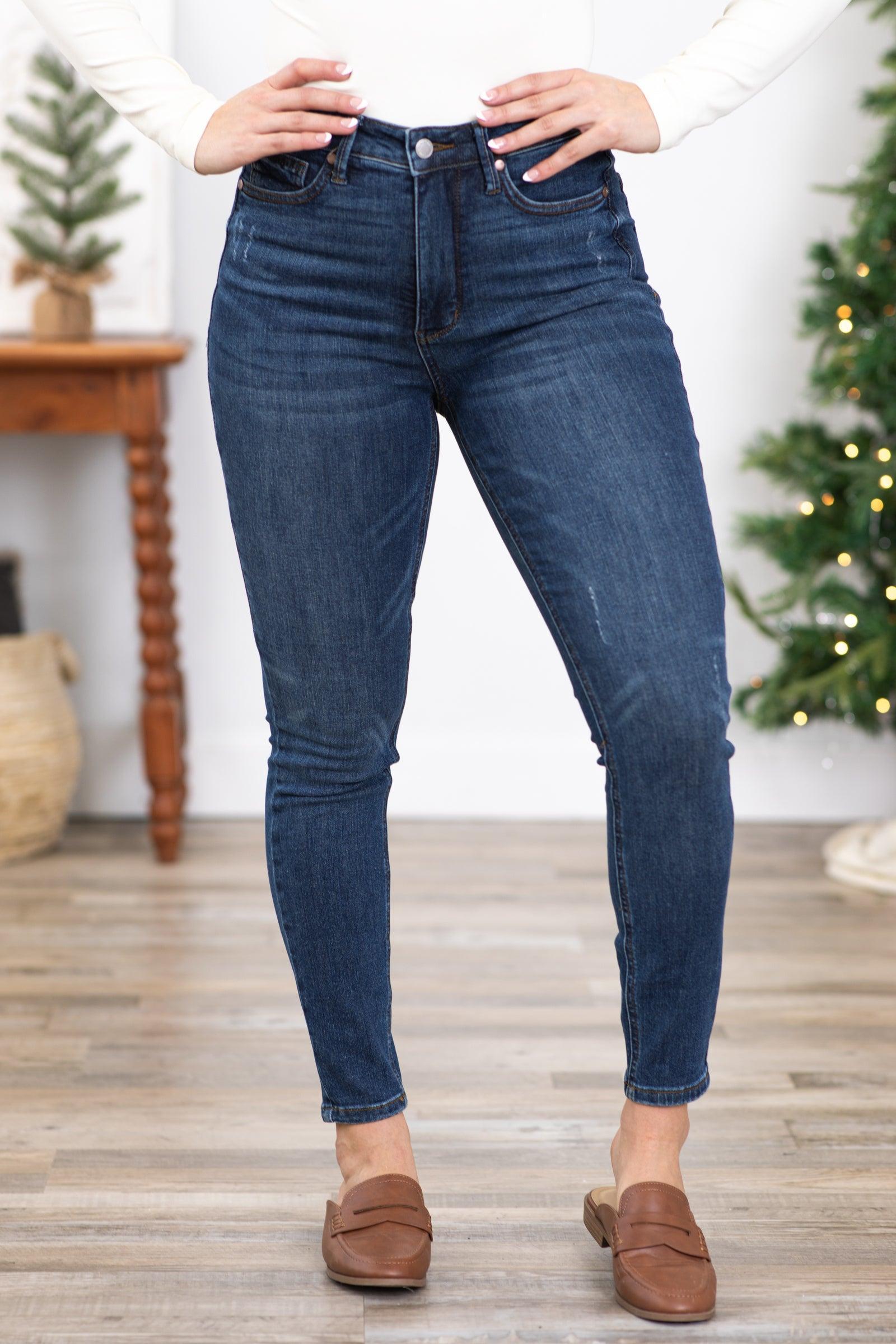 Judy Blue Dark Wash Tummy Control Skinny Jeans Product Image