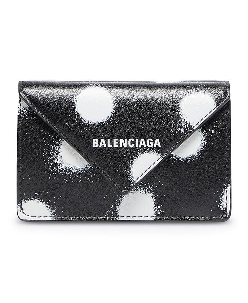 Balenciaga Papier Mini Wallet Sprayed Polka Dots Printed Product Image