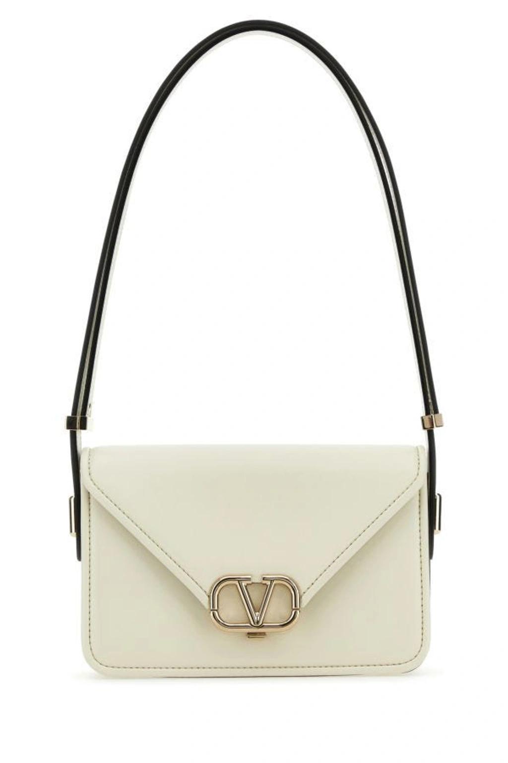 VALENTINO GARAVANI Letter Leather Crossbody Bag In White Product Image